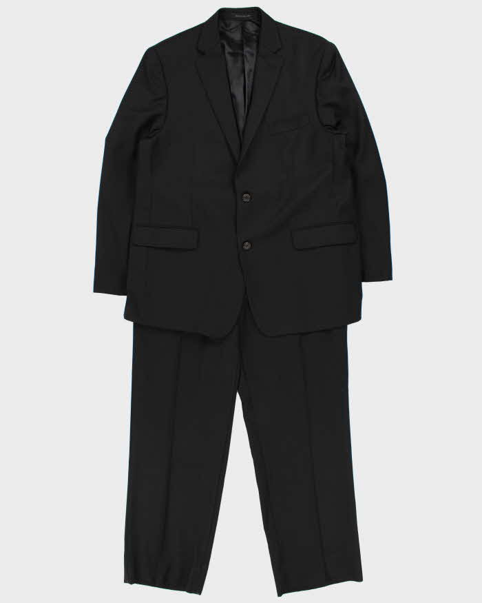 Vintage Lauren Ralph Lauren Wool Pinstripe Single Breasted Relaxed Straight Leg Two-Piece Suit - XL