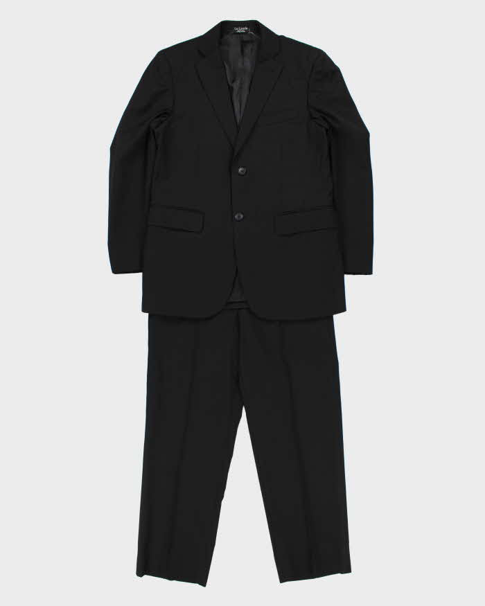 Vintage 1990s Guy Laroche Paris Super 100's Wool Single Breasted Relaxed Straight Leg Two-Piece Suit - S