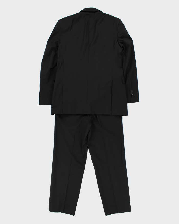 Vintage 1990s Guy Laroche Paris Super 100's Wool Single Breasted Relaxed Straight Leg Two-Piece Suit - S