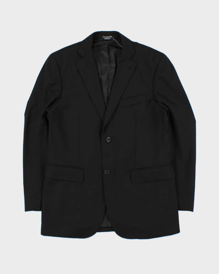 Vintage 1990s Guy Laroche Paris Super 100's Wool Single Breasted Relaxed Straight Leg Two-Piece Suit - S