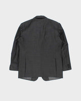2022 Tom Ford Charcoal Woven Wool Pointed Lapel Single Breasted Relaxed Straight Leg Two-Piece Suit - XL