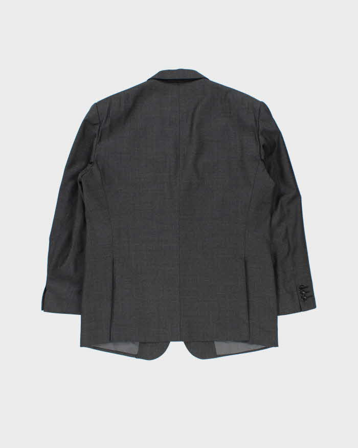 2022 Tom Ford Charcoal Woven Wool Pointed Lapel Single Breasted Relaxed Straight Leg Two-Piece Suit - XL