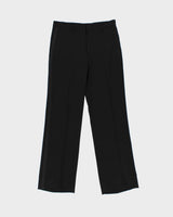Vintage 1970s Harrisons Made In England Wool Satin Lapel / Galloon Braid Bootcut Flare Two-Piece Tuxedo - M