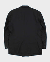 Vintage 1990s Yves Saint Laurent Wool Pinstripe Made In Canada Double Breasted Blazer - L