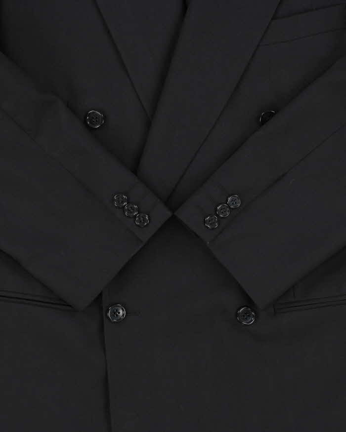 Vintage 1990s Yves Saint Laurent Wool Pinstripe Made In Canada Double Breasted Blazer - L