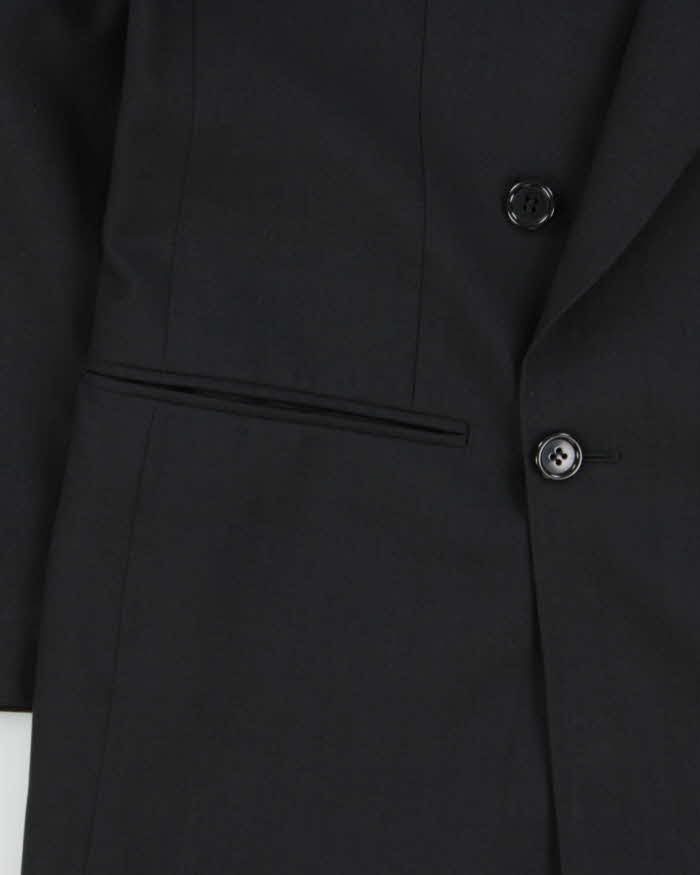 Vintage 1990s Yves Saint Laurent Wool Pinstripe Made In Canada Double Breasted Blazer - L