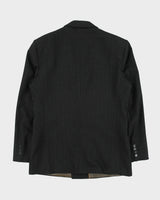 Vintage 1980s Nino Cerutti Pinstripe Wool Union Made In Canada Double Breasted Blazer - M