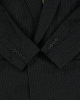 Vintage 1980s Nino Cerutti Pinstripe Wool Union Made In Canada Double Breasted Blazer - M