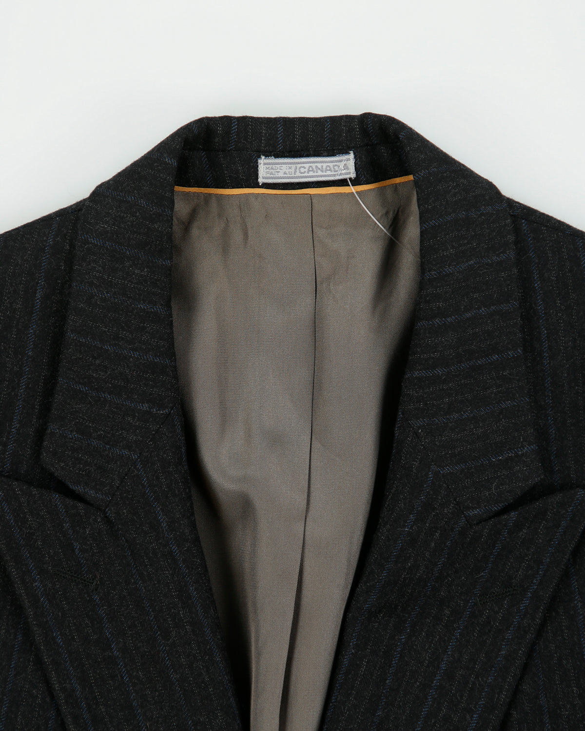 Vintage 1980s Nino Cerutti Pinstripe Wool Union Made In Canada Double Breasted Blazer - M