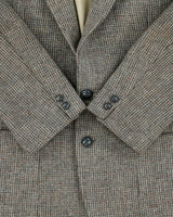 Vintage 1980s Harris Tweed Houndstooth Hand Woven Fleck Wool Union Made In Canada Single Breasted Blazer - L