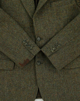 Vintage 00s Harris Tweed Hand Woven Fleck Wool Single Breasted Blazer - L