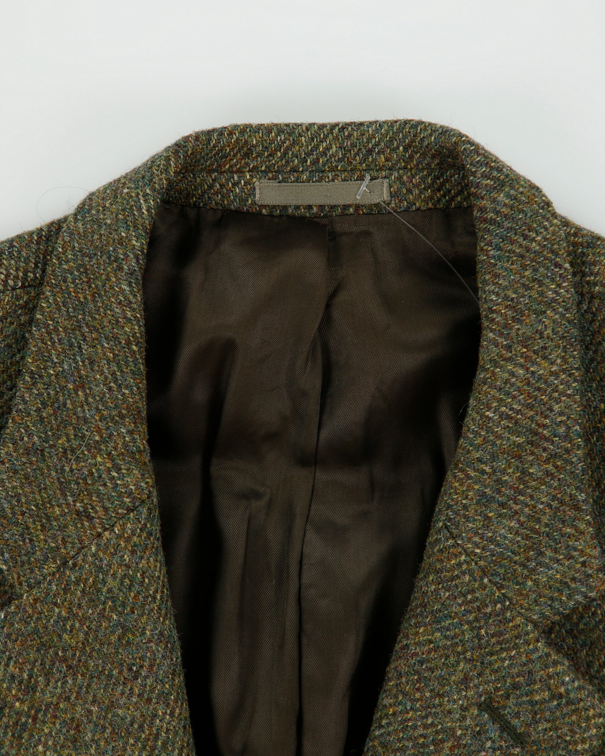 Vintage 00s Harris Tweed Hand Woven Fleck Wool Single Breasted Blazer - L