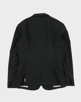 Vintage Armani Jeans Goldenblue Couture 30th Anniversary Pinstripe Wool Blend Single Button Blazer - M