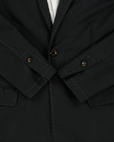 Vintage Armani Jeans Goldenblue Couture 30th Anniversary Pinstripe Wool Blend Single Button Blazer - M