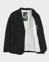 Vintage Armani Jeans Goldenblue Couture 30th Anniversary Pinstripe Wool Blend Single Button Blazer - M