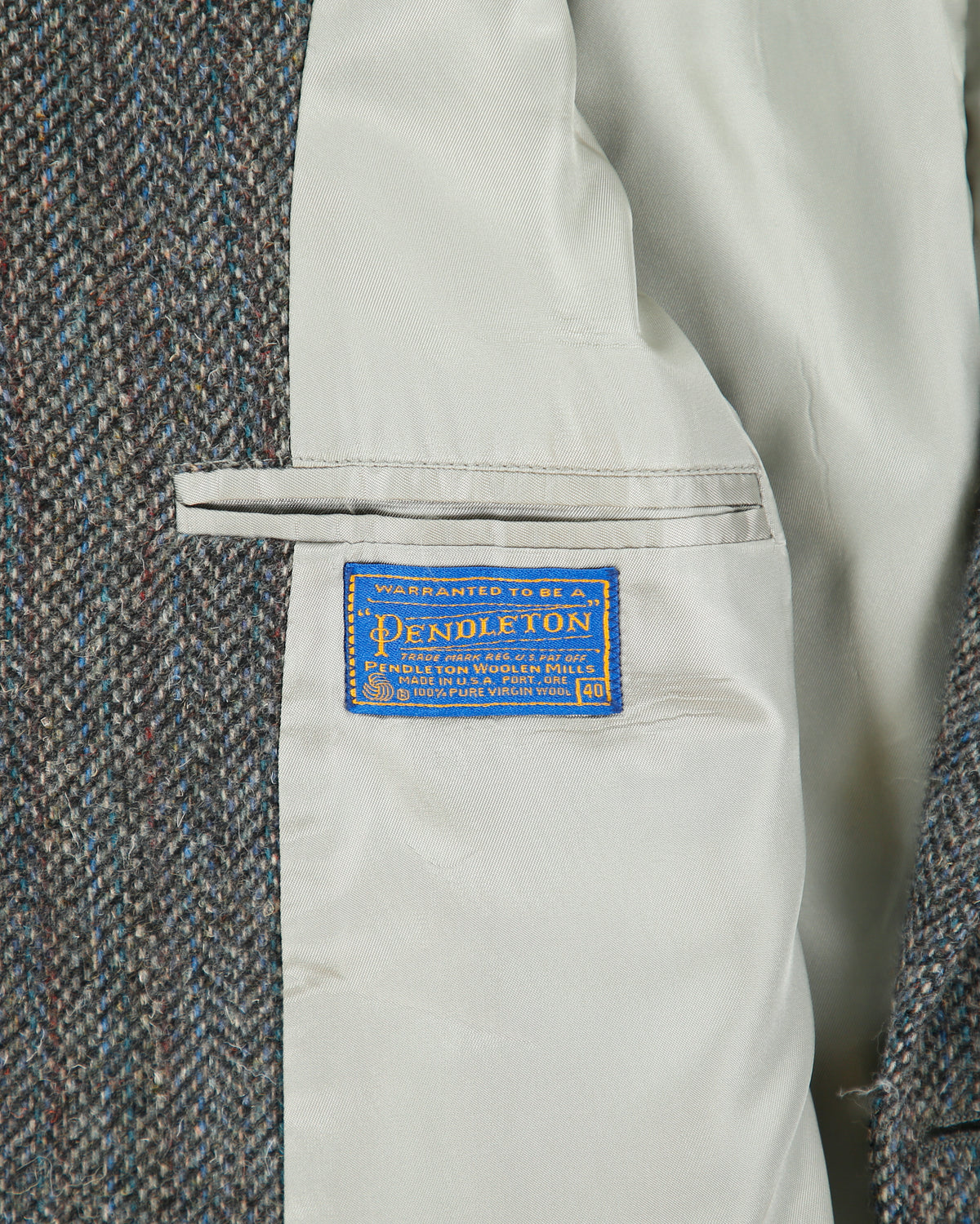 Vintage Pendleton Wool Made In USA Tweed 2 Button Blazer - L