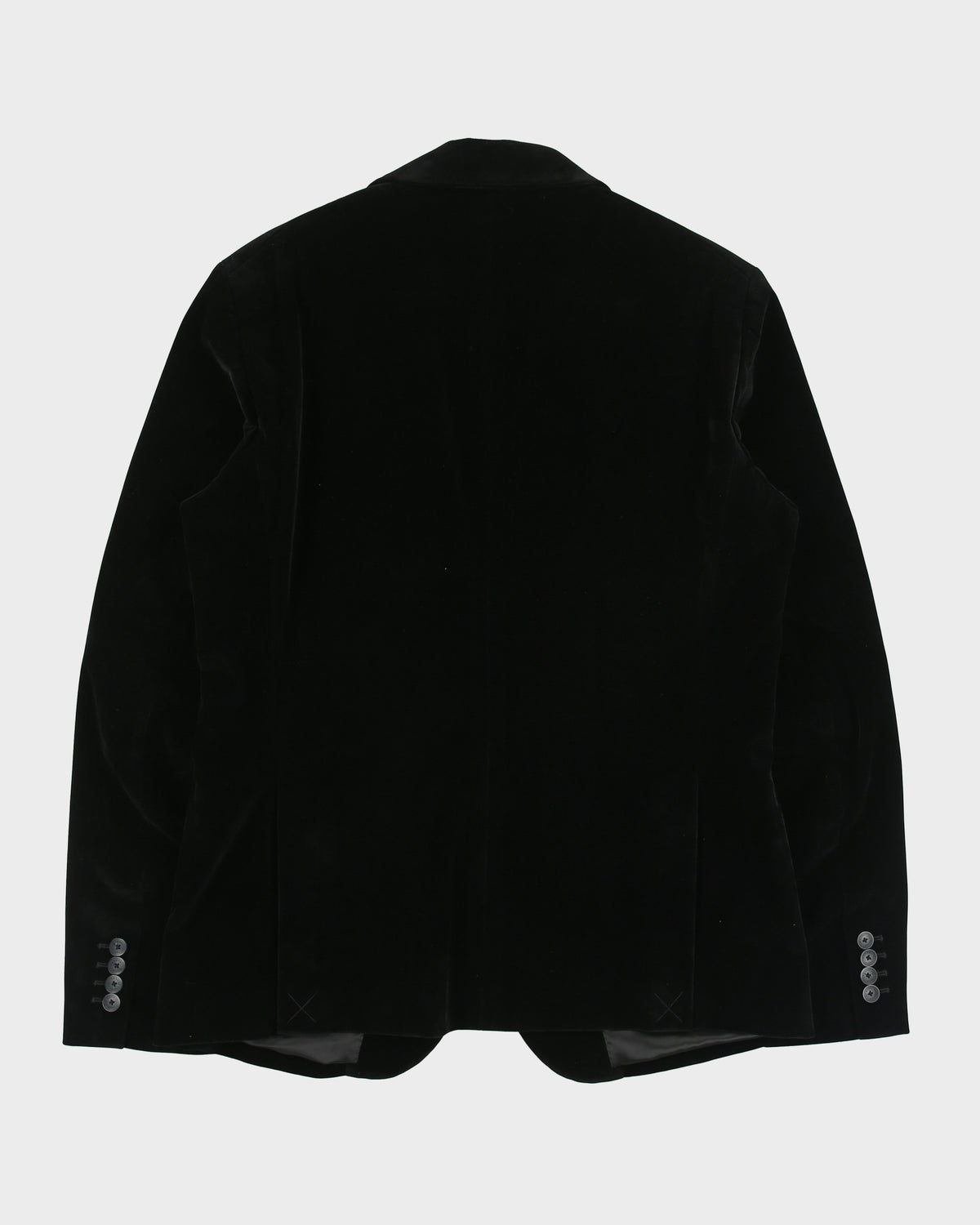 Armani Exchange Black Velvet 2-Button Evening Blazer - M