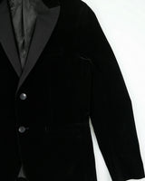 Armani Exchange Black Velvet 2-Button Evening Blazer - M