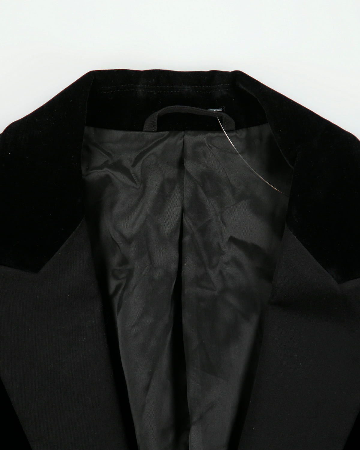 Armani Exchange Black Velvet 2-Button Evening Blazer - M