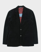 Vintage Y2K 00s Guess Pinstripe Velour 2 Button Sport Coat Blazer - M