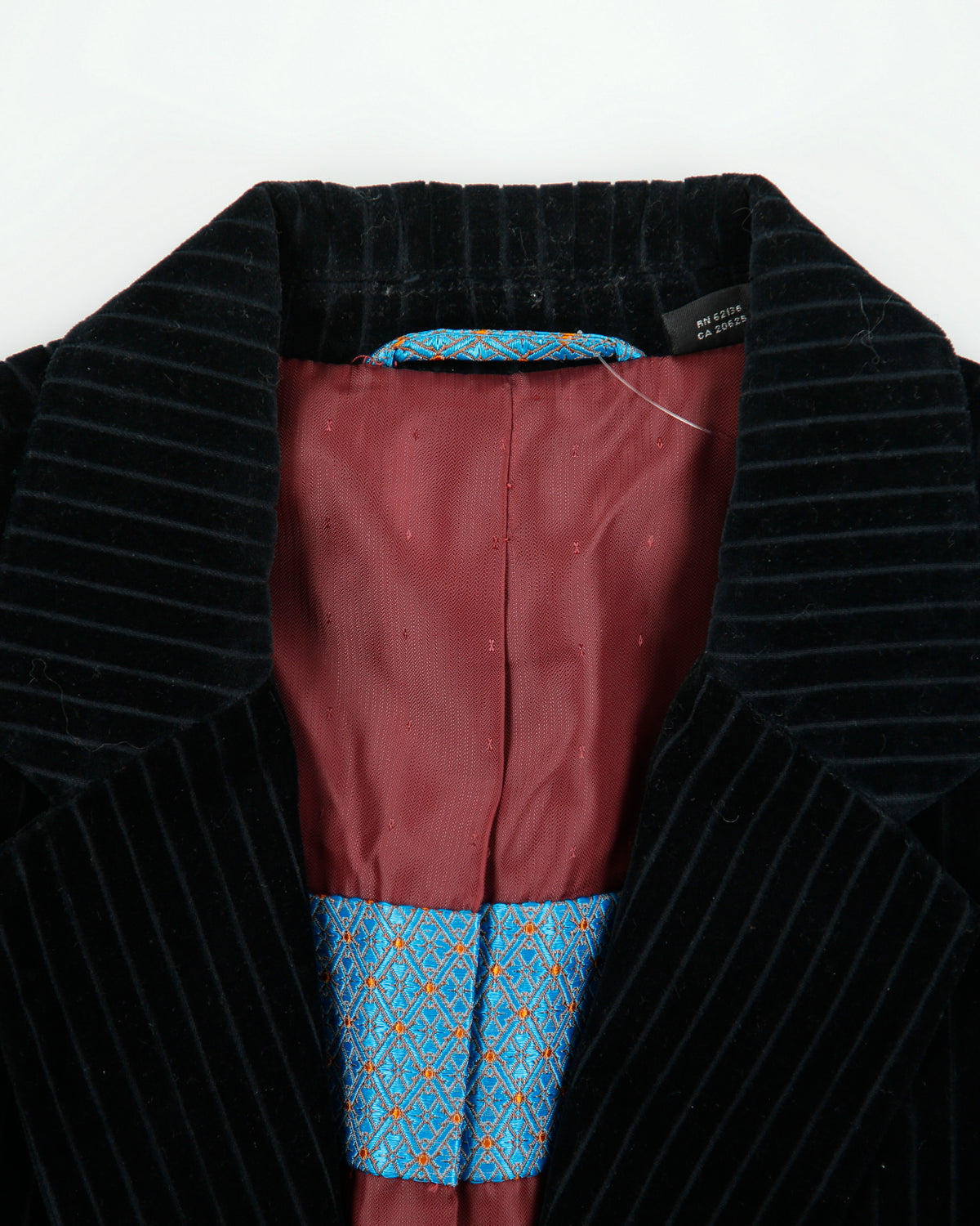 Vintage Y2K 00s Guess Pinstripe Velour 2 Button Sport Coat Blazer - M