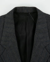 Vintage 1980s Givenchy Monsieur Pinstripe Wool Union Made In Canada Double Pleated Relaxed Straight Leg Two-Piece Suit - M / W34 L30