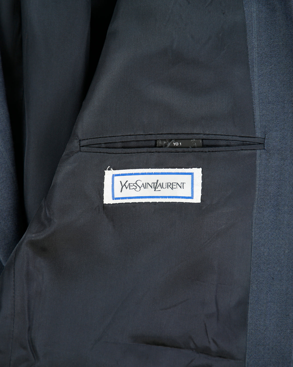 Vintage 1990s Yves Saint Laurent Pinstripe Wool Made In Canada Double Pleated Relaxed Straight Leg Two-Piece Suit - L / W36 L31