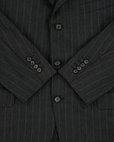 Vintage Y2K 00s Canali Exclusive Collection Pinstripe Super 150's Wool 3 Button Double Pleated Relaxed Straight Leg Two-Piece Suit - L / W36 L31