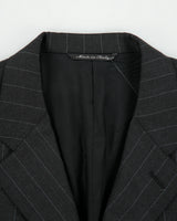 Vintage Y2K 00s Canali Exclusive Collection Pinstripe Super 150's Wool 3 Button Double Pleated Relaxed Straight Leg Two-Piece Suit - L / W36 L31