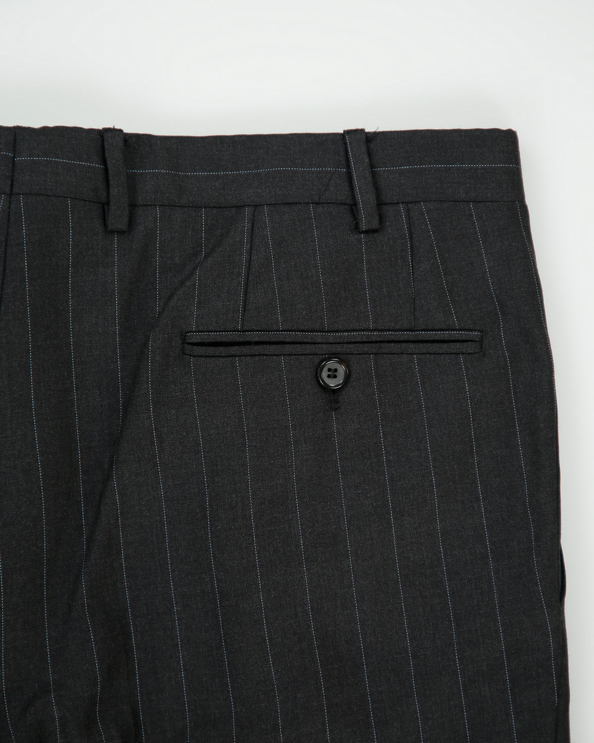 Vintage Y2K 00s Canali Exclusive Collection Pinstripe Super 150's Wool 3 Button Double Pleated Relaxed Straight Leg Two-Piece Suit - L / W36 L31