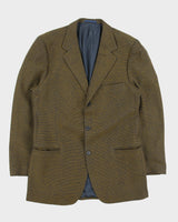 Vintage 1990s Versace V2 Pattern Wool Union Made In USA 3 Button Sport Coat Blazer - L