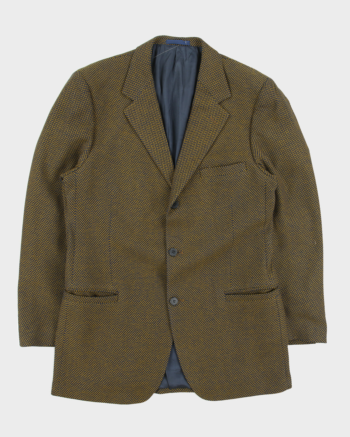 Vintage 1990s Versace V2 Pattern Wool Union Made In USA 3 Button Sport Coat Blazer - L