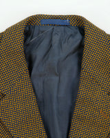 Vintage 1990s Versace V2 Pattern Wool Union Made In USA 3 Button Sport Coat Blazer - L