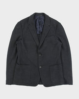 F/W 2015 Prada Navy Tweed Cashmere Wool 2 Button Blazer - M