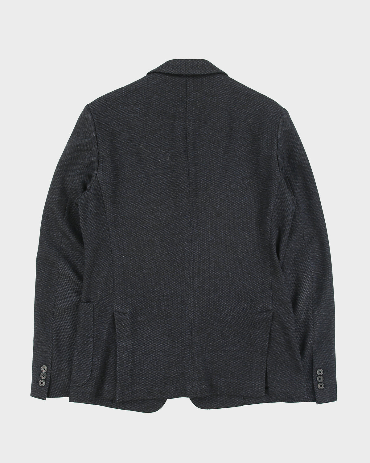 F/W 2015 Prada Navy Tweed Cashmere Wool 2 Button Blazer - M