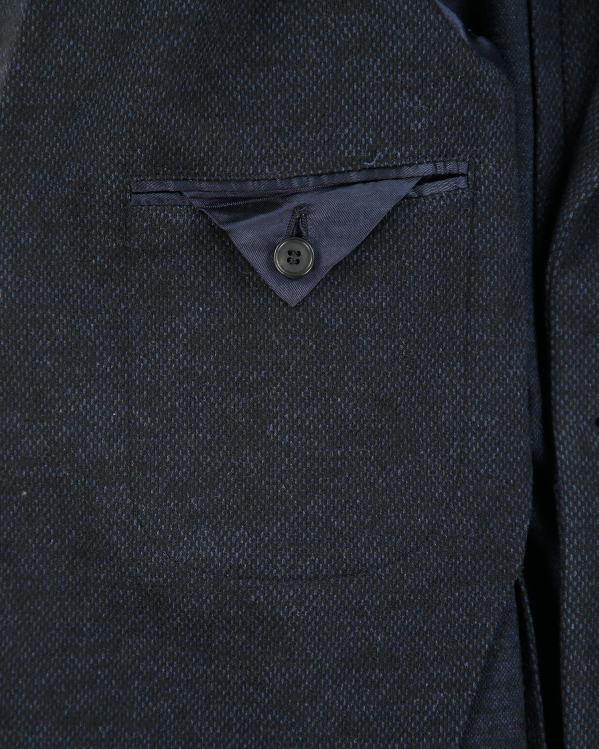 F/W 2015 Prada Navy Tweed Cashmere Wool 2 Button Blazer - M