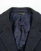 F/W 2015 Prada Navy Tweed Cashmere Wool 2 Button Blazer - M