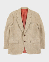 Vintage 1980s Sears Tweed Wool Made In Canada 2 Button Sport Coat Blazer - M