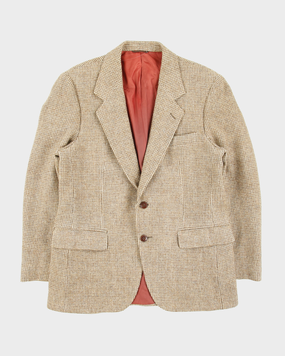 Vintage 1980s Sears Tweed Wool Made In Canada 2 Button Sport Coat Blazer - M