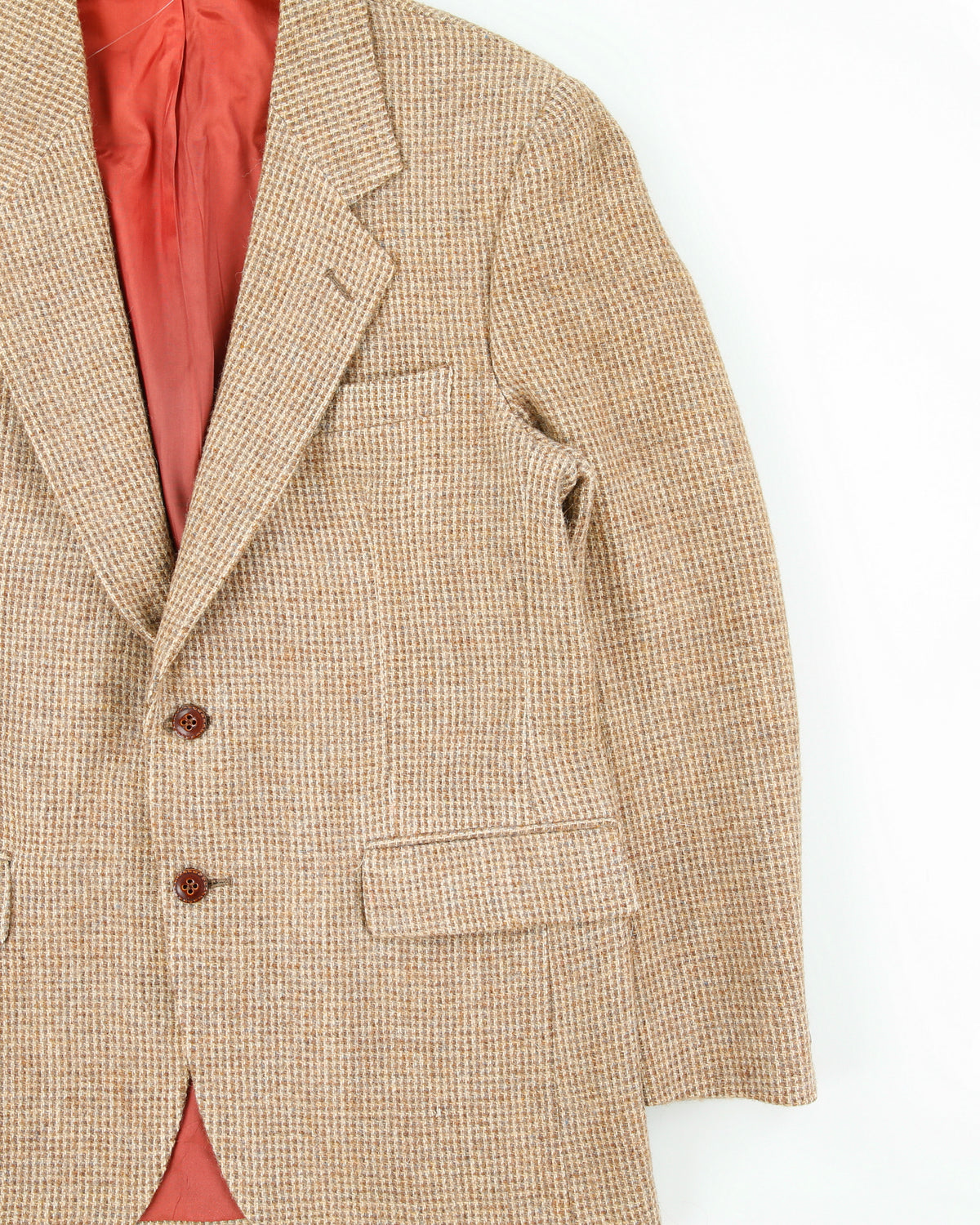 Vintage 1980s Sears Tweed Wool Made In Canada 2 Button Sport Coat Blazer - M