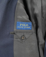 Polo Ralph Lauren Navy Striped Wool 2 Button Slim Fit Leg Made In Italy Two-Piece Suit - M / W34 L31