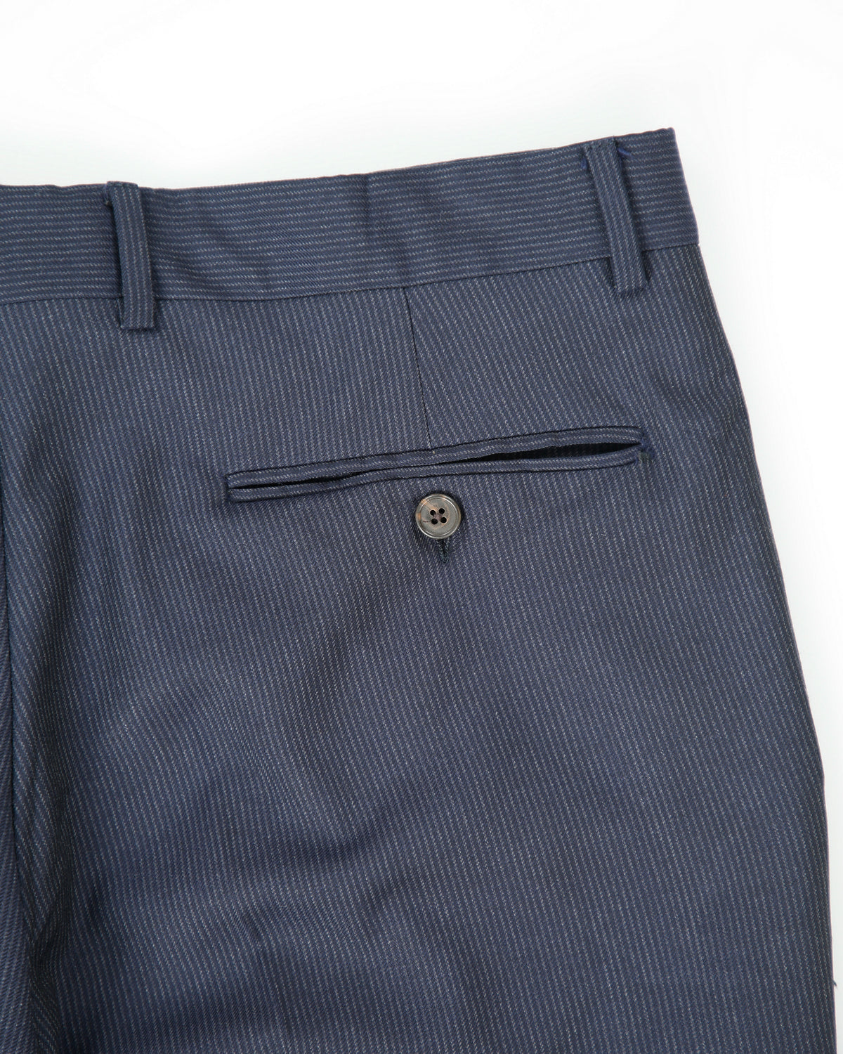 Polo Ralph Lauren Navy Striped Wool 2 Button Slim Fit Leg Made In Italy Two-Piece Suit - M / W34 L31