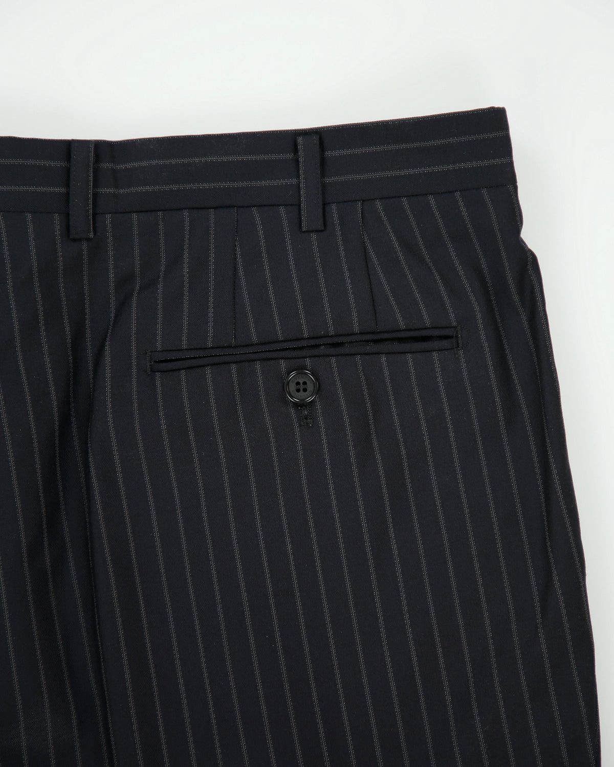 Vintage Y2K 00s Givenchy Pinstripe 'Ermenegildo Zegna Wool' 3 Button Double Pleated Relaxed Straight Leg Two-Piece Suit - XL / W35 L32