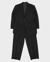 Vintage Y2K 00s Armani Collezioni Super 150's Striped Wool 3 Button Relaxed Straight Leg Two-Piece Suit - L / W32 L31