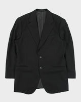 Vintage Y2K 00s Armani Collezioni Super 150's Striped Wool 3 Button Relaxed Straight Leg Two-Piece Suit - L / W32 L31