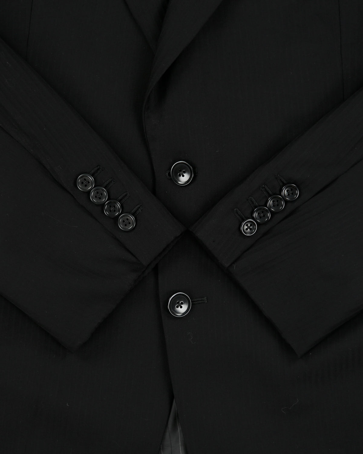 Vintage Y2K 00s Armani Collezioni Super 150's Striped Wool 3 Button Relaxed Straight Leg Two-Piece Suit - L / W32 L31