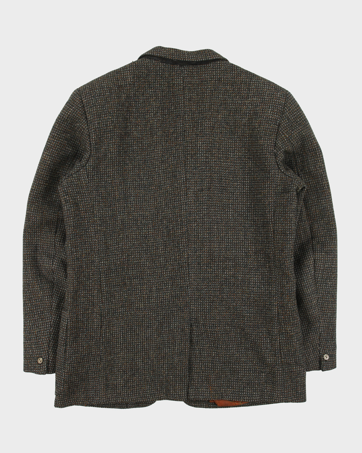 Vintage 1960s Harris Tweed Handwoven Scottish Wool Union Made In Canada 3 Button Sport Coat Blazer - L