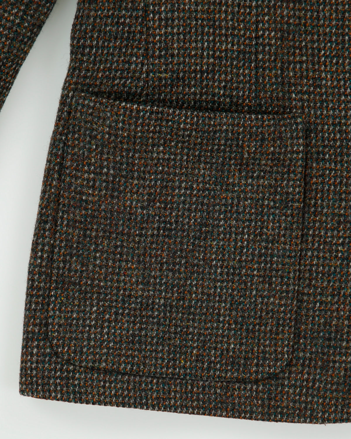 Vintage 1960s Harris Tweed Handwoven Scottish Wool Union Made In Canada 3 Button Sport Coat Blazer - L