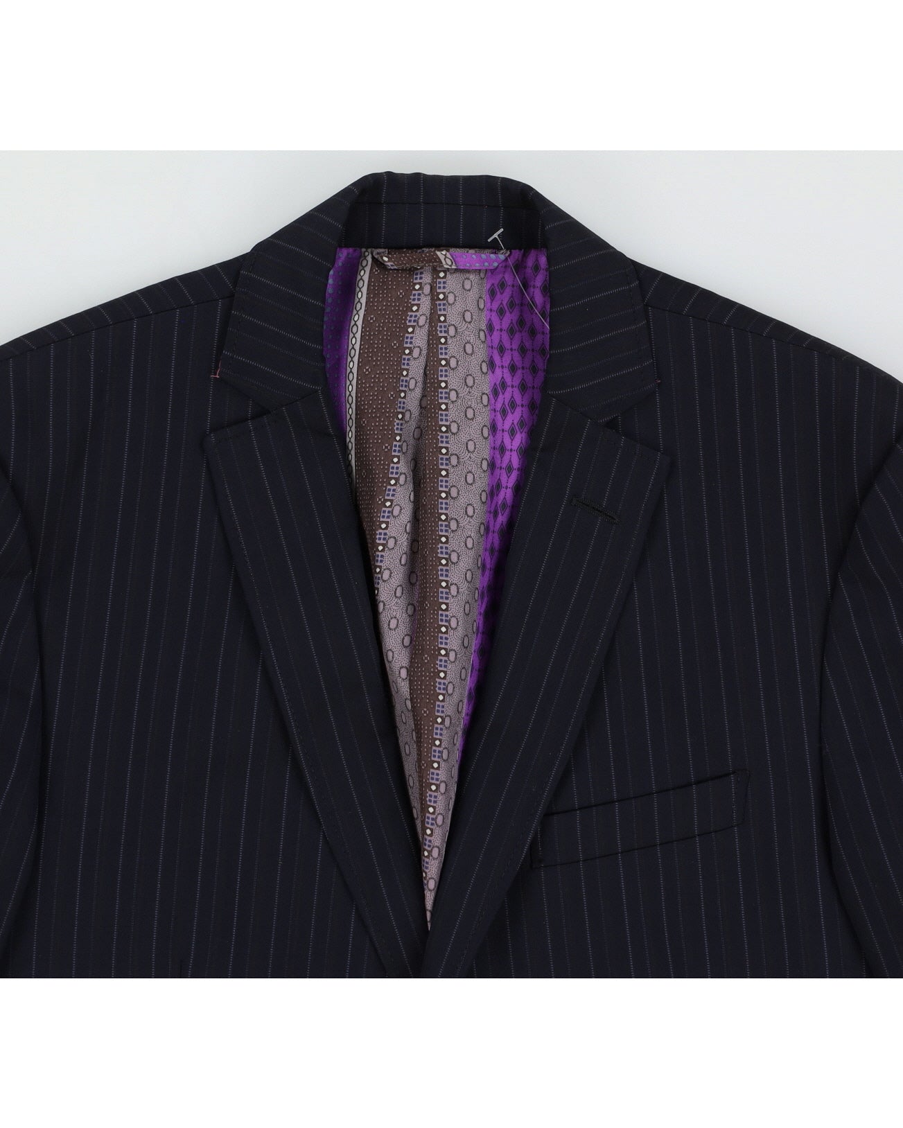 Navy Striped Etro Suit Jacket - S