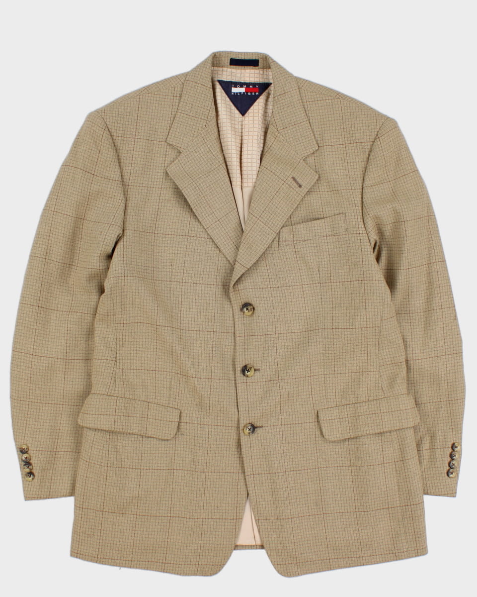 Vintage 90's Tommy Hilfiger Tan Suit Jacket - L